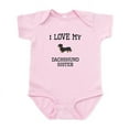 thumbnail image 1 of CafePress - I Love My Dachshund Sister Body Suit - Baby Light Bodysuit, Size Newborn - 24 Months, 1 of 4