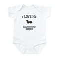 thumbnail image 1 of CafePress - I Love My Dachshund Sister Body Suit - Baby Light Bodysuit, Size Newborn - 24 Months, 1 of 4
