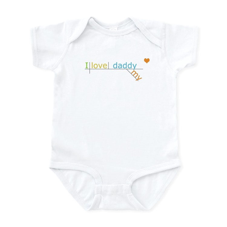 CafePress - I Love My Daddy Baby Onesie Body Suit - Baby Light Bodysuit, Size Newborn - 24 Months