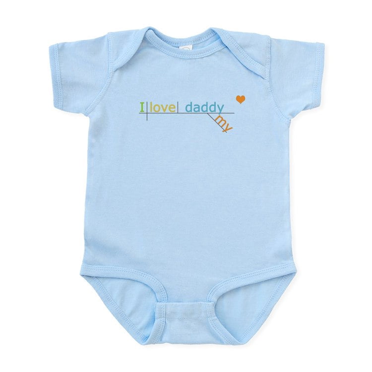 CafePress - I Love My Daddy Baby Onesie Body Suit - Baby Light Bodysuit, Size Newborn - 24 Months