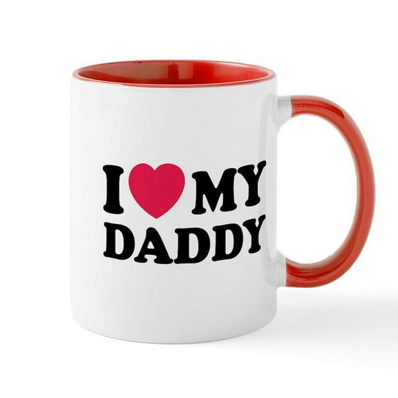 CafePress - I Love My Daddy Mug - 11 oz Ceramic Mug - Novelty Coffee Tea Cup
