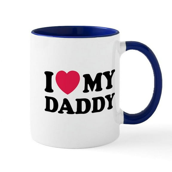 CafePress - I Love My Daddy Mug - 11 oz Ceramic Mug - Novelty Coffee Tea Cup
