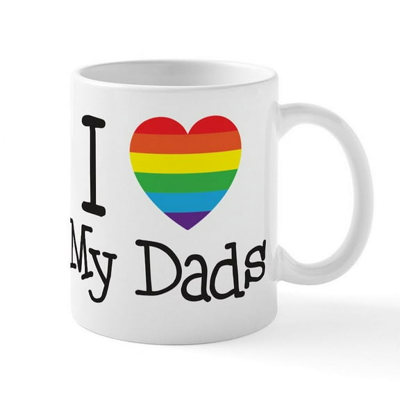 CafePress - I Love My Dads - 11 oz Ceramic Mug - Novelty Coffee Tea Cup