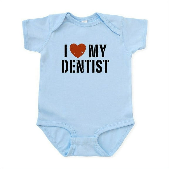 CafePress - I Love My Dentist Infant Bodysuit - Baby Light Bodysuit, Size Newborn - 24 Months