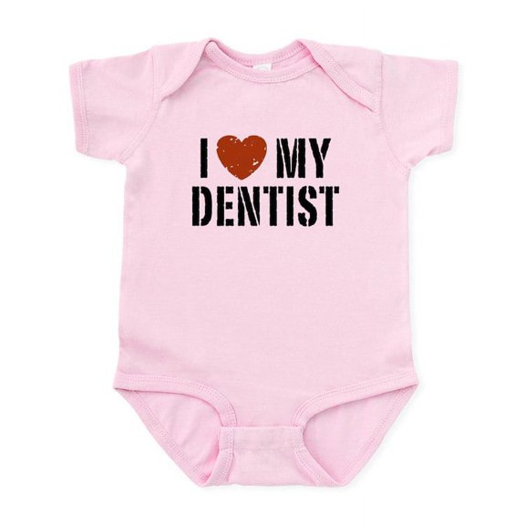 CafePress - I Love My Dentist Infant Bodysuit - Baby Light Bodysuit, Size Newborn - 24 Months