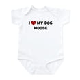 thumbnail image 1 of CafePress - I Love My Dog Moose Infant Bodysuit - Baby Light Bodysuit, Size Newborn - 24 Months, 1 of 4