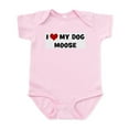 thumbnail image 1 of CafePress - I Love My Dog Moose Infant Bodysuit - Baby Light Bodysuit, Size Newborn - 24 Months, 1 of 4