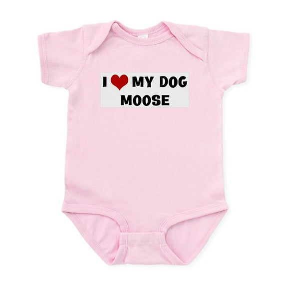 CafePress - I Love My Dog Moose Infant Bodysuit - Baby Light Bodysuit, Size Newborn - 24 Months