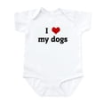 thumbnail image 1 of CafePress - I Love My Dogs Infant Bodysuit - Baby Light Bodysuit, Size Newborn - 24 Months, 1 of 4