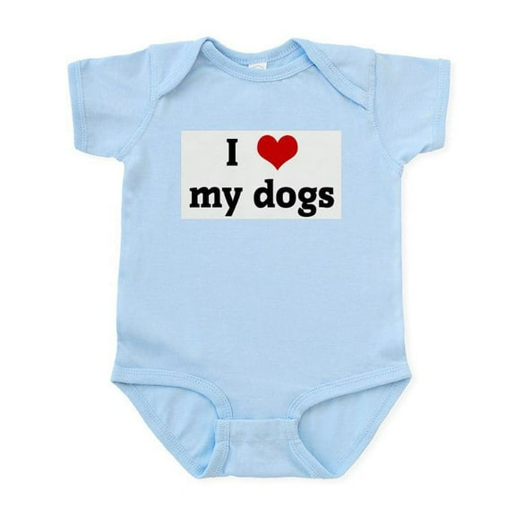 CafePress - I Love My Dogs Infant Bodysuit - Baby Light Bodysuit, Size Newborn - 24 Months