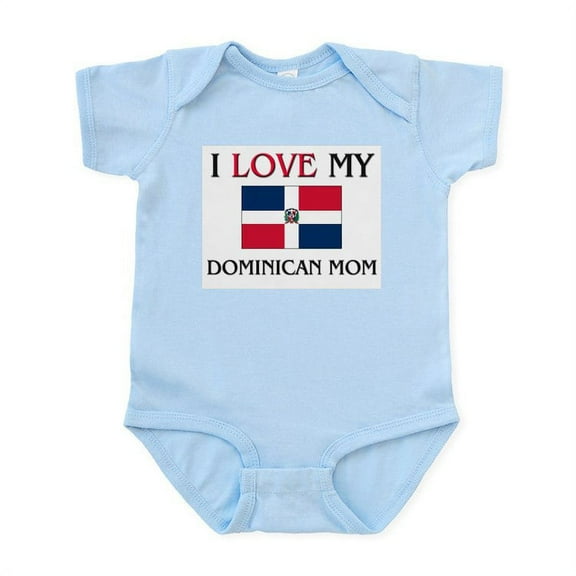 CafePress - I Love My Dominican Mom Infant Bodysuit - Baby Light Bodysuit, Size Newborn - 24 Months