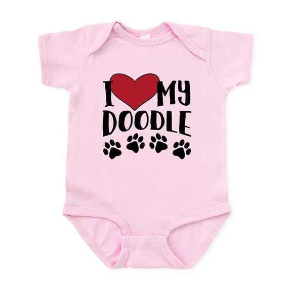 CafePress - I Love My Doodle Baby Light Bodysuit - Baby Light Bodysuit, Size Newborn - 24 Months