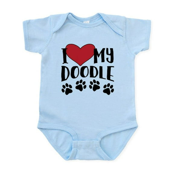 CafePress - I Love My Doodle Baby Light Bodysuit - Baby Light Bodysuit, Size Newborn - 24 Months
