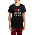 thumbnail image 1 of CafePress - I Love My Doodle Dark Women's Dark Pajamas - Women's Short Sleeve Print T-Shirt and Pants Dark Cotton Pajama Set, 1 of 7