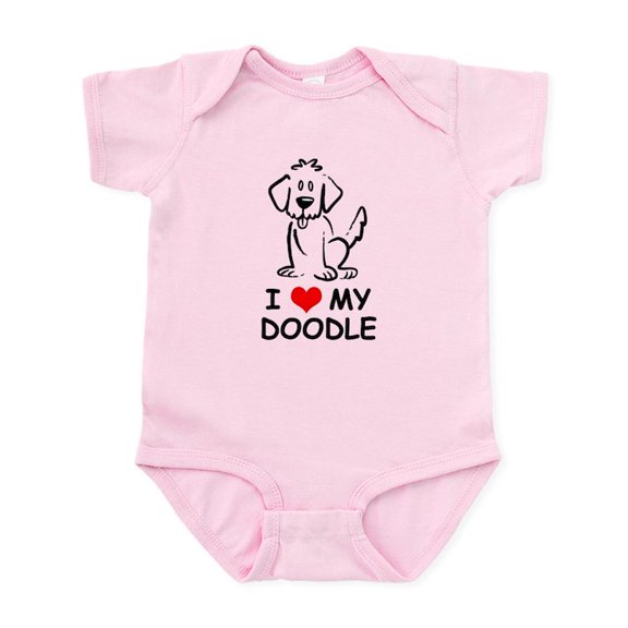 CafePress - I Love My Doodle Infant Bodysuit - Baby Light Bodysuit, Size Newborn - 24 Months