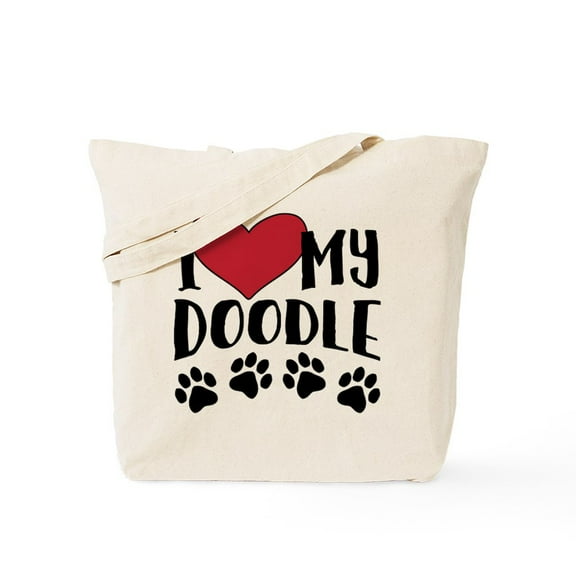 CafePress - I Love My Doodle Tote Bag - Unisex Canvas Tote Bag, Beige, 1-Piece
