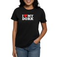 thumbnail image 1 of CafePress - I Love My Dork Women's Dark T Shirt - Women's Traditional Fit Dark T-Shirt, 1 of 4