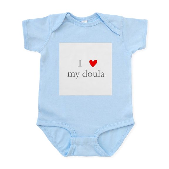 CafePress - I Love My Doula Infant Bodysuit - Baby Light Bodysuit, Size Newborn - 24 Months