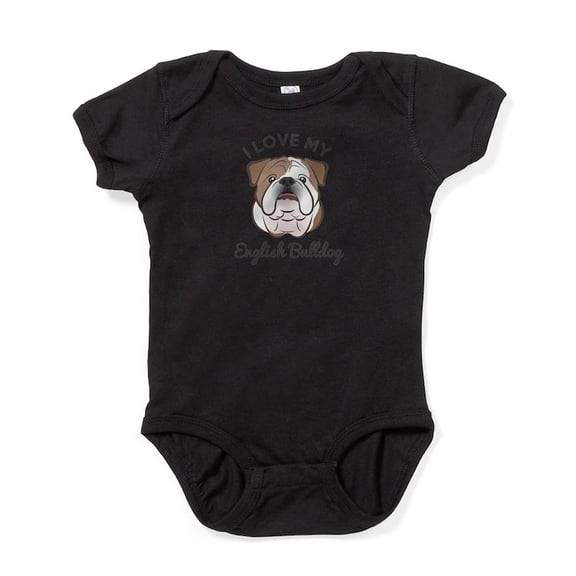 CafePress - I Love My English Bulldog - Cute Infant Bodysuit Baby Romper - Size Newborn - 24 Months
