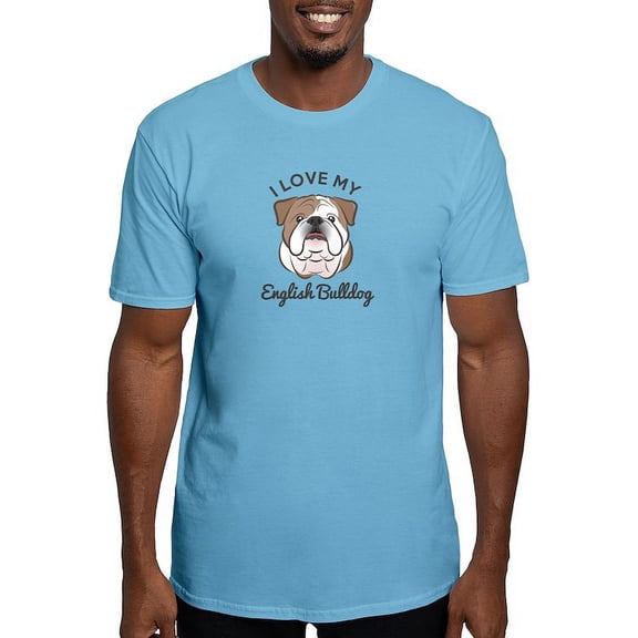 CafePress - I Love My English Bulldog Fitted T Shirt - Fitted T-Shirt, Vintage Fit Soft Cotton Tee