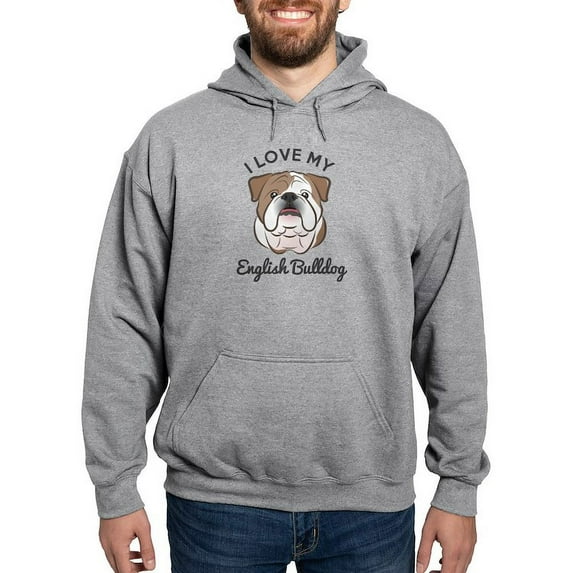 CafePress - I Love My English Bulldog Hooded Sweatshirt - Pullover Hoodie, Hooded Sweatshirt