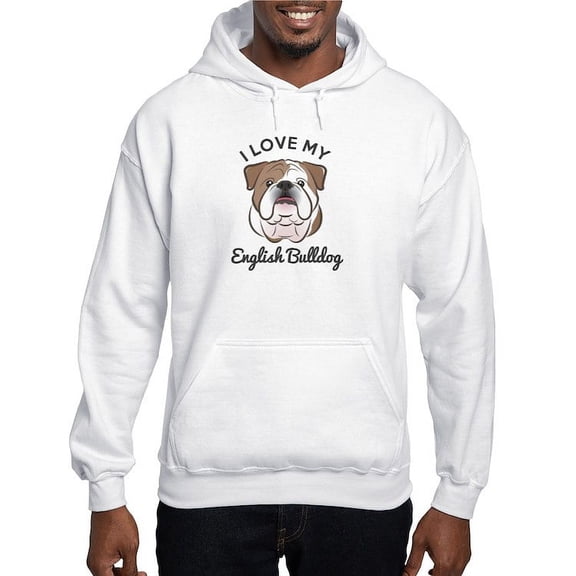 CafePress - I Love My English Bulldog Hooded Sweatshirt - Pullover Hoodie, Hooded Sweatshirt
