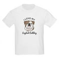 thumbnail image 1 of CafePress - I Love My English Bulldog Kids Light T Shirt - Light T-Shirt Kids XS-XL, 1 of 4