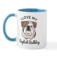 thumbnail image 1 of CafePress - I Love My English Bulldog Mug Mugs - 11 oz Ceramic Mug - Novelty Coffee Tea Cup, 1 of 3