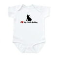 thumbnail image 1 of CafePress - I Love My French Bulldog Infant Bodysuit - Baby Light Bodysuit, Size Newborn - 24 Months, 1 of 4