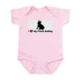 thumbnail image 1 of CafePress - I Love My French Bulldog Infant Bodysuit - Baby Light Bodysuit, Size Newborn - 24 Months, 1 of 4