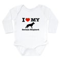 thumbnail image 1 of CafePress - I Love My German Shepherd Body Suit - Long Sleeve Cotton Baby Bodysuit, 1 of 4