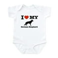 thumbnail image 1 of CafePress - I Love My German Shepherd Infant Bodysuit - Baby Light Bodysuit, Size Newborn - 24 Months, 1 of 4