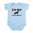 thumbnail image 1 of CafePress - I Love My German Shepherd Infant Bodysuit - Baby Light Bodysuit, Size Newborn - 24 Months, 1 of 4