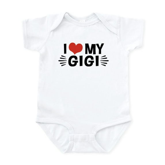CafePress - I Love My Gigi Infant Bodysuit - Baby Light Bodysuit, Size Newborn - 24 Months