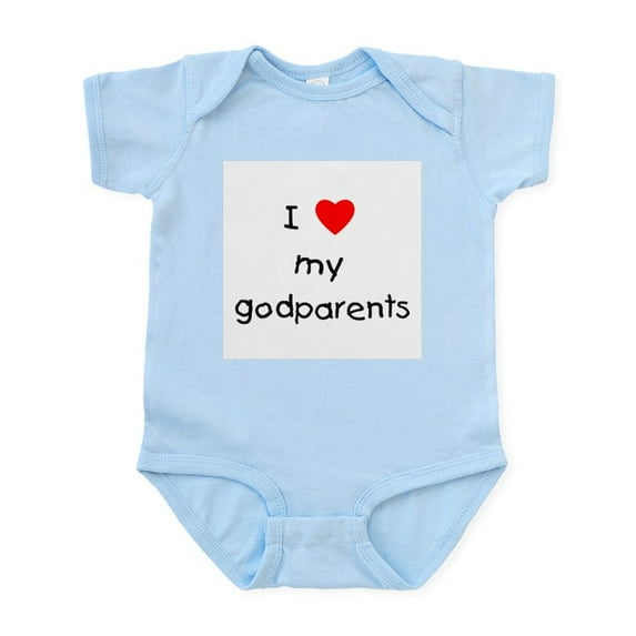CafePress - I Love My Godparents Infant Bodysuit - Baby Light Bodysuit, Size Newborn - 24 Months
