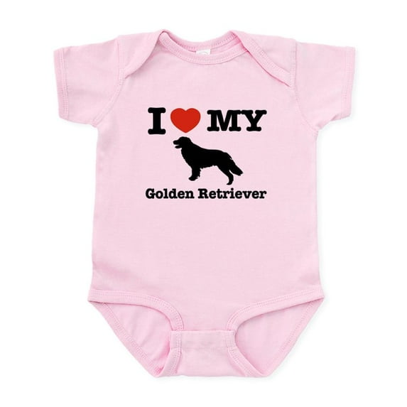 CafePress - I Love My Golden Retriever Infant Bodysuit - Baby Light Bodysuit, Size Newborn - 24 Months