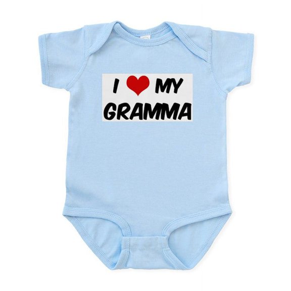 CafePress - I Love My Gramma Infant Bodysuit - Baby Light Bodysuit, Size Newborn - 24 Months