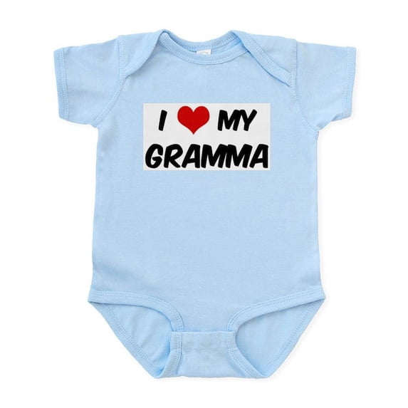 CafePress - I Love My Gramma Infant Bodysuit - Baby Light Bodysuit, Size Newborn - 24 Months