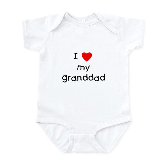 CafePress - I Love My Granddad Infant Bodysuit - Baby Light Bodysuit, Size Newborn - 24 Months