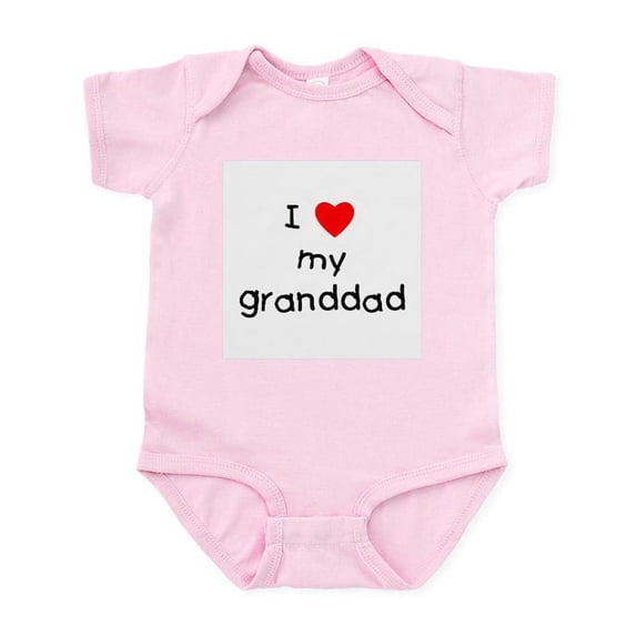 CafePress - I Love My Granddad Infant Bodysuit - Baby Light Bodysuit, Size Newborn - 24 Months