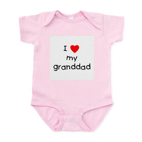 CafePress - I Love My Granddad Infant Bodysuit - Baby Light Bodysuit, Size Newborn - 24 Months