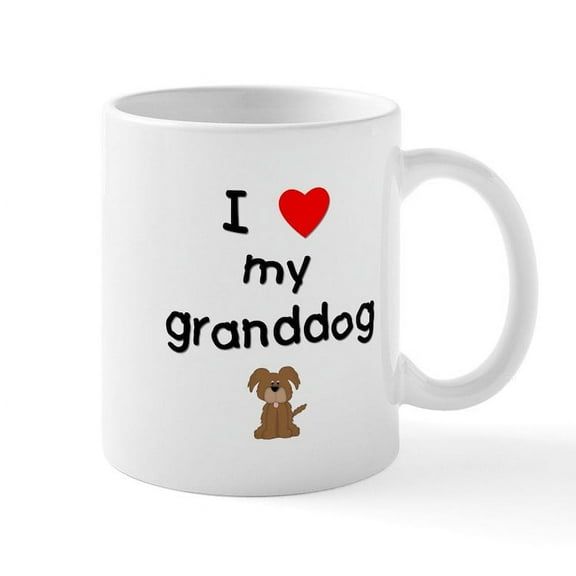CafePress - I Love My Granddog (3) Mug - 11 oz Ceramic Mug - Novelty Coffee Tea Cup