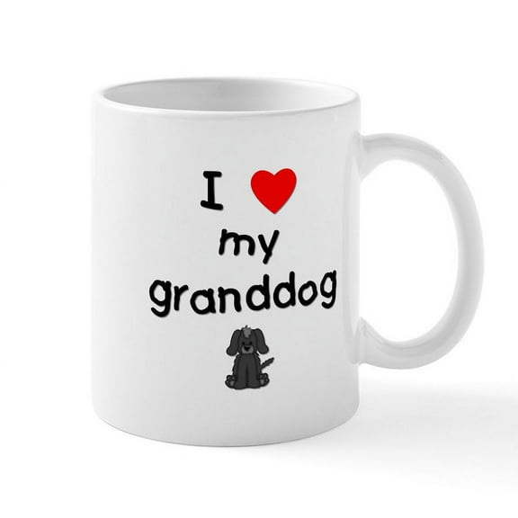 CafePress - I Love My Granddog (4) Mug - 11 oz Ceramic Mug - Novelty Coffee Tea Cup
