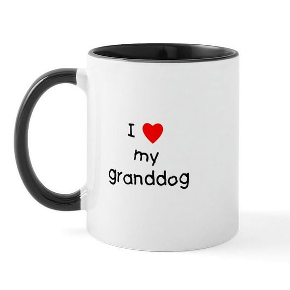 CafePress - I Love My Granddog Mug - 11 oz Ceramic Mug - Novelty Coffee Tea Cup