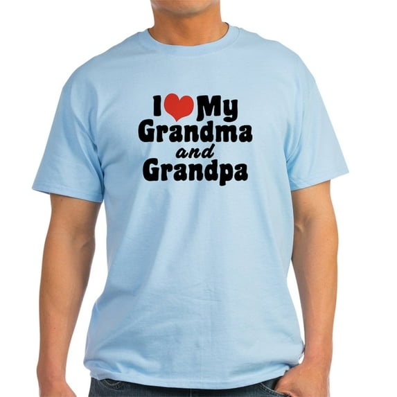 CafePress - I Love My Grandma And Grandpa Light T Shirt - Men's Classic Graphic T-Shirt