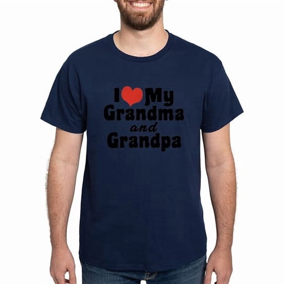 CafePress - I Love My Grandma And Grandpa Light T Shirt - Men's Classic Cotton T-Shirts