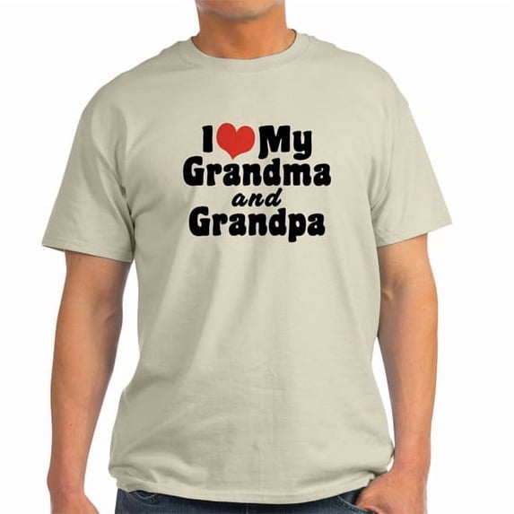 CafePress - I Love My Grandma And Grandpa Light T Shirt - Men's Classic Cotton T-Shirts
