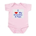 thumbnail image 1 of CafePress - I Love My Grandma & Papa Infant Bodysuit - Baby Light Bodysuit, Size Newborn - 24 Months, 1 of 4