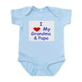 thumbnail image 1 of CafePress - I Love My Grandma & Papa Infant Bodysuit - Baby Light Bodysuit, Size Newborn - 24 Months, 1 of 4