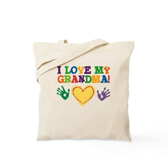 CafePress - I Love My Grandma Tote Bag - Unisex Canvas Tote Bag, Beige, 1-Piece